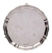A George V silver salver, maker Viners Ltd, Sheffield,