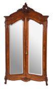 A French walnut armoire:,