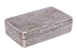 A George IV silver snuff box, maker John Bettridge, Birmingham,