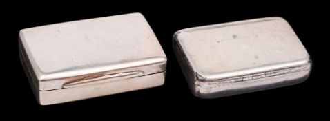 A late Victorian silver snuff box, maker George Unite, Birmingham,