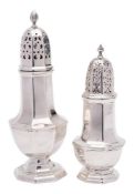 A George V silver sugar caster, maker Alexander Clark & Co Ltd, Birmingham,