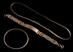 A 9ct gold bangle,