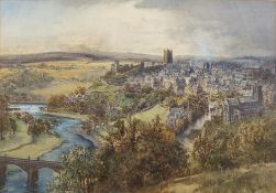 Thomas Greenhalgh [c.1848-1906]- Richmond, Yorkshire,:- signed bottom right watercolour, 49 x 69cm.