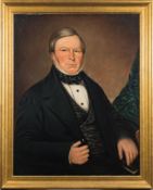 English School, mid 19th Century- Portrait of John Share, half-length seated,
