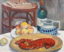 Petro Alexandrovitch Nilous [1869-1943]- Still life:: lobster,