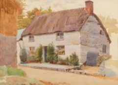 Ralph Todd [1856-1932]- A Cornish cottage,:- watercolour, 38 x 51.5cm. * Provenance.