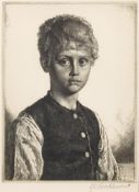 * Gerald Leslie Brockhurst [1890-1978]- Casper,:- etching, 1933 signed in pencil in the margin,