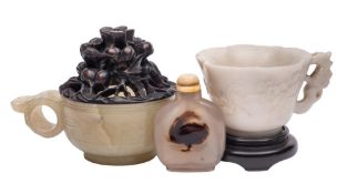 A Chinese jade archaistic cup,