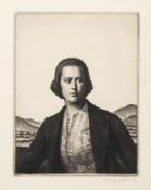 * Gerald Leslie Brockhurst [1890-1978]- Young Womanhood,:- etching,