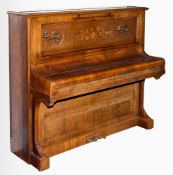 C. Bechstein, Berlin - An upright piano:, in a rosewood and marquetry case, no 50250.