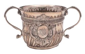 A late Victorian silver twin handled cup, maker Charles Stuart Harris, London, 1894: monogrammed,