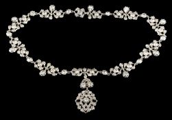 A 1950s silver paste necklace: in early 19th century French style,