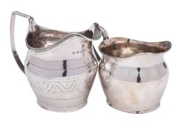 A George III silver cream jug, maker I.