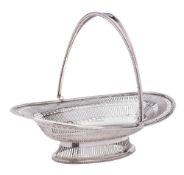 A George V silver swing handled basket, maker Jay, Richard Attenborough Co Ltd, Chester,