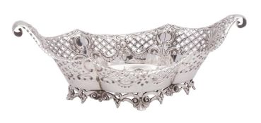 A Victorian silver bon bon basket, maker James Dixon & Sons Ltd, Sheffield,