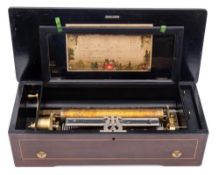 A 19th century Swiss musical box: playing ten airs,