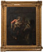After Annibale Carracci [19th Century]- The Vision of St Francis,:- oil on canvas, 46 x 36cm.
