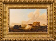Follower of Thomas Sidney Cooper [1803-1902]- Cattle in a meadow,