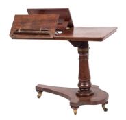 A Victorian mahogany adjustable reading table:,