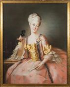 Manner of Rosalba Carriera [19/20th Century]- A fashionable young lady preparing for the masked