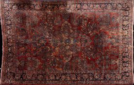 A Tabriz rug:,