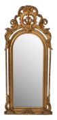 A Victorian carved giltwood pier mirror:,