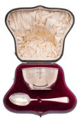 An Edward VII silver christening bowl, maker Mappin & Webb, London,