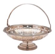 A George v silver swing handle basket, maker William Suckling Ltd, Birmingham,