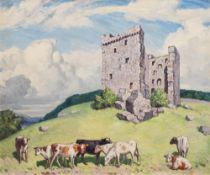 * Harold Dearden [1888-1962]- Portland; Corfe Castle,:- two, oils on canvas, each 50 x 60cm.