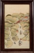 OF LOCAL INTEREST A needlework and chenille picture of a map of the Exe and Teign Estuaries,