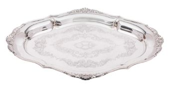A George V silver serving tray, maker Cooper Brothers & Sons Ltd, Sheffield, 1913: monogrammed,