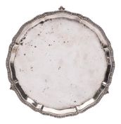 A George V silver salver, maker Mappin & Webb, Sheffield,