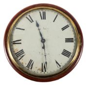 !Tucker, Tiverton, a mahogany convex dial wall clock: having an eight-day duration,