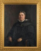 English School, late 19th Century- Portrait of Reverend Edward Peek [1841-1898], rector at Rousdon,