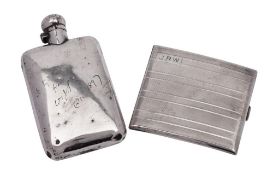 A Victorian silver hip flask, maker Mappin & Webb, Sheffield, 1897: inscribed,