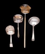 A George III silver caddy spoon, maker Alice & George Burrow II, London, 1801: initialled,