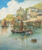 Johns [19/20th Century]- Polperro,:- signed and inscribed bottom right watercolour, 60 x 50cm,
