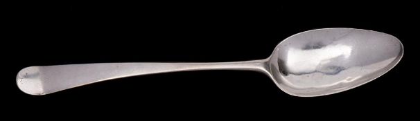 A George III provincial silver Hanoverian pattern tablespoon, maker Thomas Eustace, Exeter,
