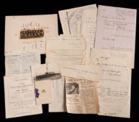 A group of commission and service conduct papers for F E C Davies: dating between 1904 to 1930,