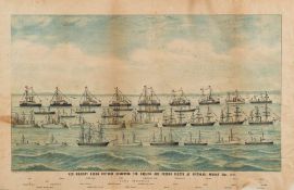 'Her Majesty Queen Victoria reviewing the English and French fleets at Spithead August 21st 1891':