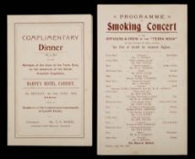 A programme card for the 'Complimentary Dinner to the Members of the Crew of the Terra Nova and The