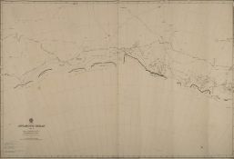 Two linen backed unused charts 'Antarctic Ocean' Sheet III and Sheet IV,