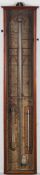 A late 19th/early 20th century oak 'Admiral Fitzroy' pattern barometer: of typical form with