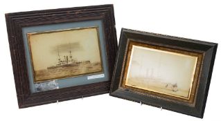 Two early 20th century 'Instantaneous Photographs' of HMS Ramillies and HMS Endymion by Welch &