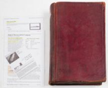 An Edwardian leather bound 'Test Report Book' for John L Thornycroft & Company Ltd: dated from '13.