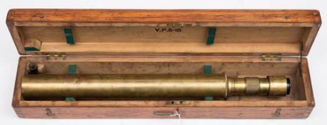 A telescopic brass gun sight by W Ottway & Co:,