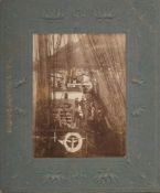 A mounted photograph of visitors aboard RYS Terra Nova:,