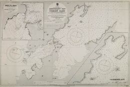 An Admiralty published chart 'New Zealand South Island-North Coast Admiralty Bay and current basin'