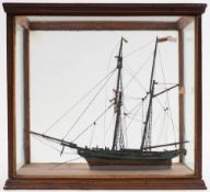 A late 19th/early 20th century model of the schooner 'Anne': standing and running rigged over