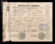 A Board of Trade Certificate of Discharge for F E Davies from the Terra Nova, dated 21st June 1913:,